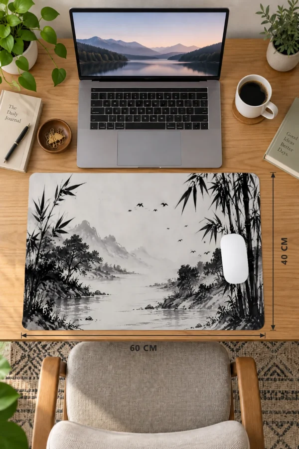 Ink Bamboo Shore 60x40 Gaming Mousepad Ink Bamboo Shore Dizüstü Gaming Mousepad