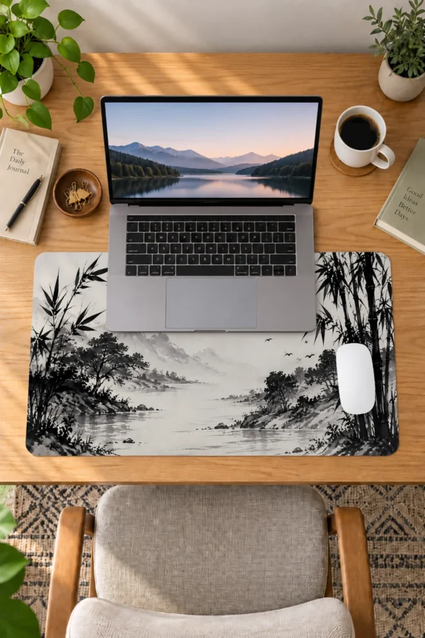 Ink Bamboo Shore 60x40 Gaming Mousepad Ink Bamboo Shore Dizüstü Gaming Mousepad