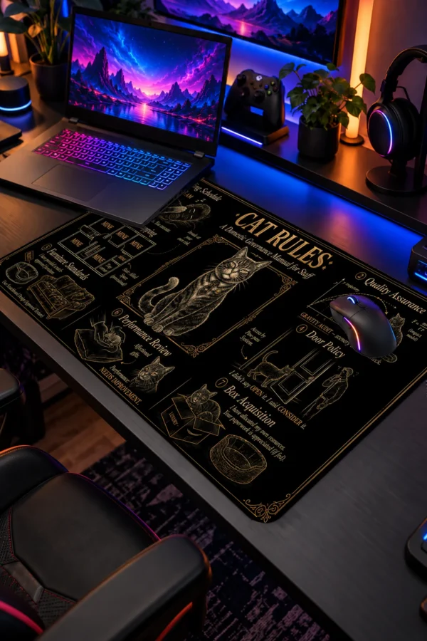 Feline Decree 60x40 Gaming Mousepad Feline Decree Dizüstü Gaming Mousepad