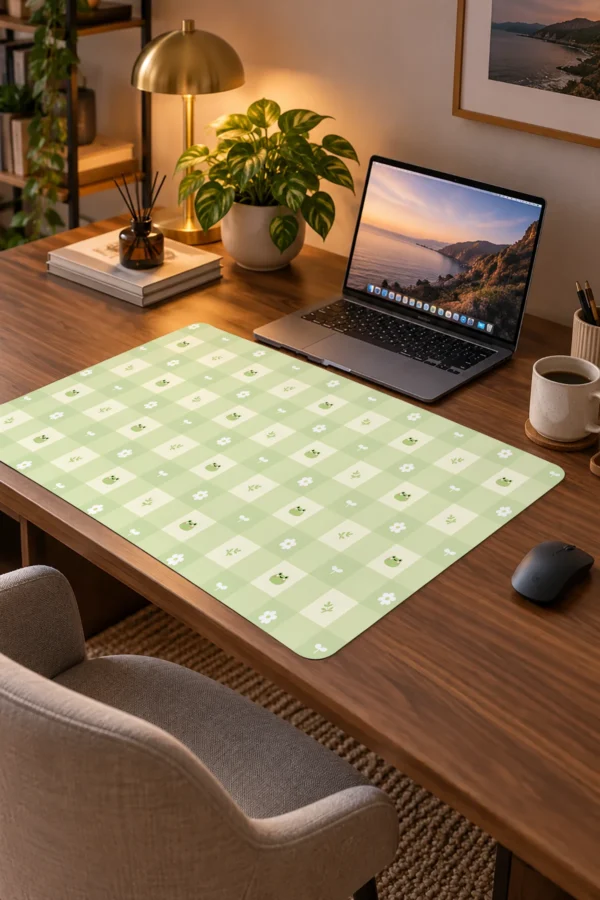 Froggy Gingham 60x40 Gaming Mousepad Froggy Gingham Dizüstü Gaming Mousepad