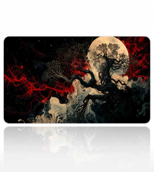 Crimson Lunar Oak 60x40 Gaming Mousepad Crimson Lunar Oak Dizüstü Gaming Mousepad