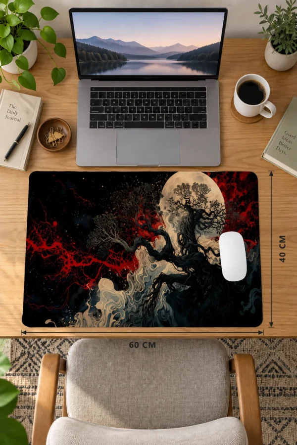 Crimson Lunar Oak Dizüstü Gaming Mousepad