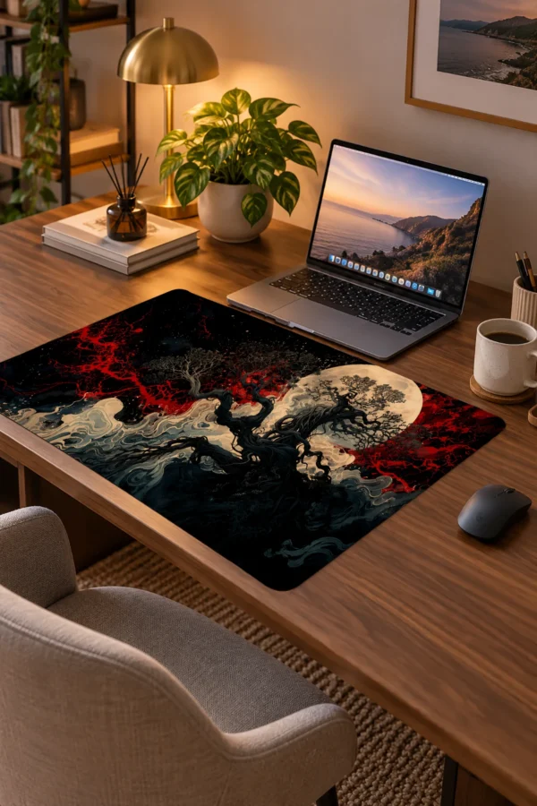 Crimson Lunar Oak Dizüstü Gaming Mousepad