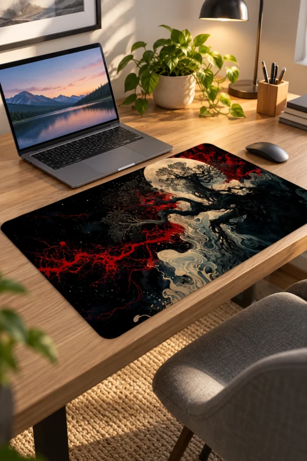 Crimson Lunar Oak Dizüstü Gaming Mousepad
