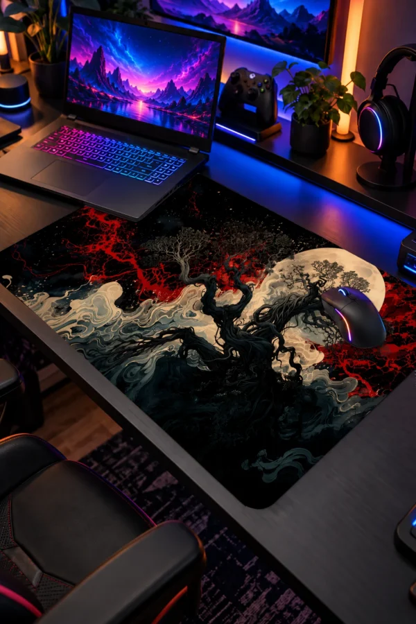 Crimson Lunar Oak Dizüstü Gaming Mousepad