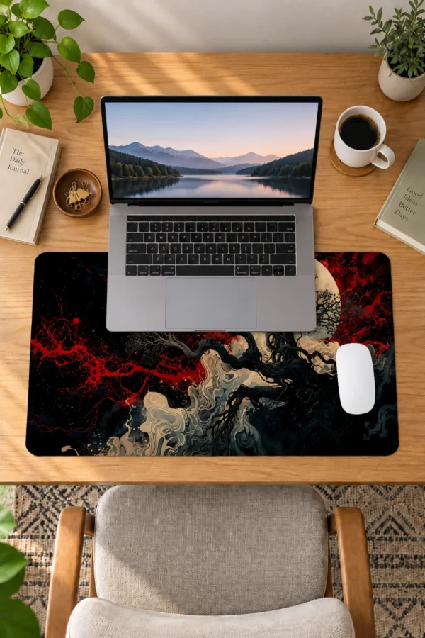 Crimson Lunar Oak Dizüstü Gaming Mousepad