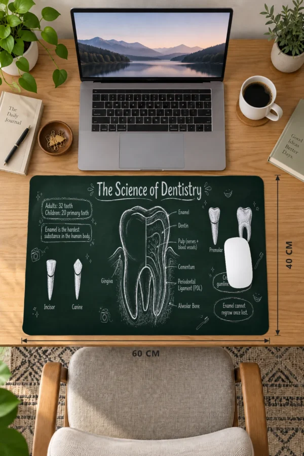 Chalkboard Molar 60x40 Gaming Mousepad Chalkboard Molar Dizüstü Gaming Mousepad