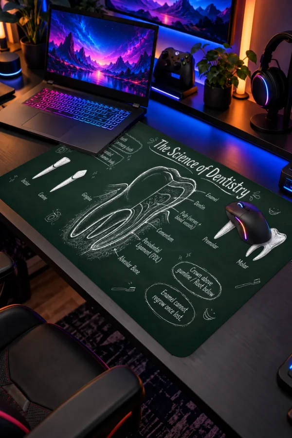 Chalkboard Molar 60x40 Gaming Mousepad Chalkboard Molar Dizüstü Gaming Mousepad