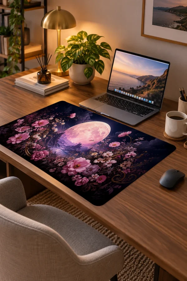 Rose Moon Garden Dizüstü Gaming Mousepad