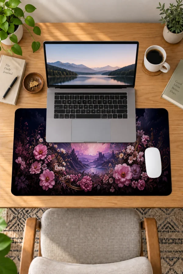 Rose Moon Garden Dizüstü Gaming Mousepad