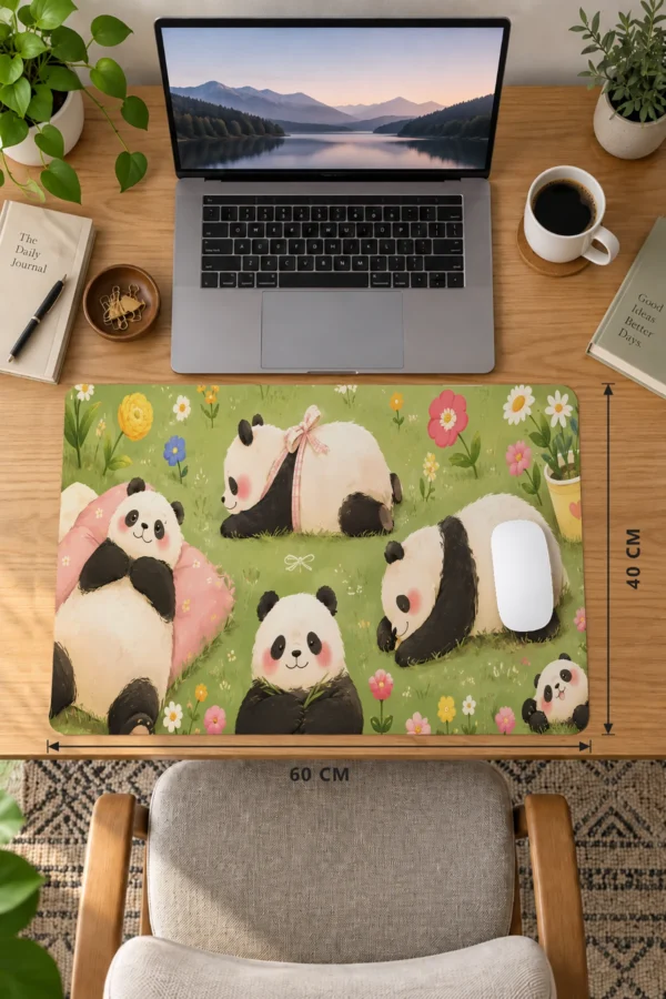 Panda Nap Meadow Dizüstü Gaming Mousepad