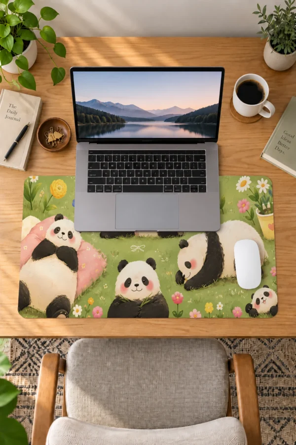 Panda Nap Meadow Dizüstü Gaming Mousepad
