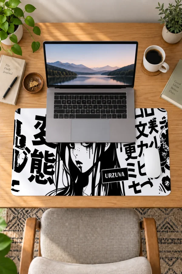 Monochrome Doll 60x40 Gaming Mousepad Monochrome Doll Dizüstü Gaming Mousepad