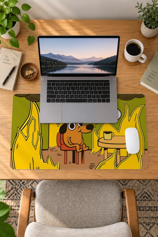 This is Fine 60x40 Gaming Mousepad This Is Fine Dizüstü Gaming Mousepad