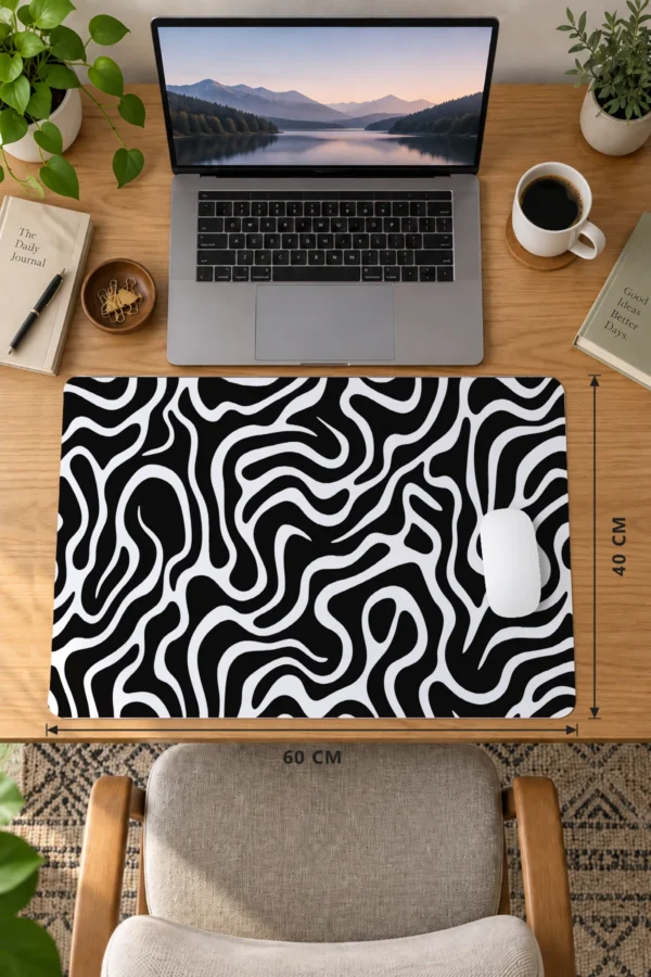 Zebra Drift 60x40 Gaming Mousepad Zebra Desen Dizüstü Gaming Mousepad