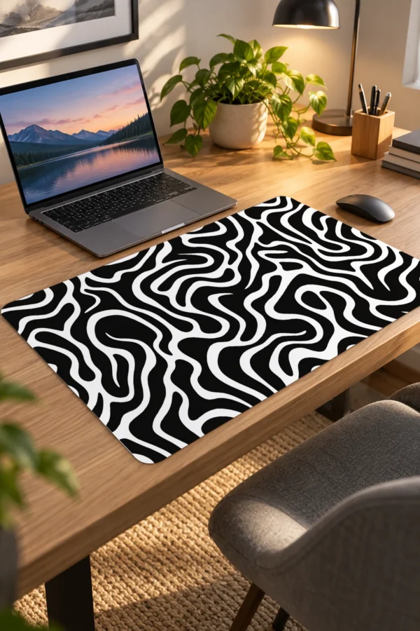Zebra Drift 60x40 Gaming Mousepad Zebra Desen Dizüstü Gaming Mousepad