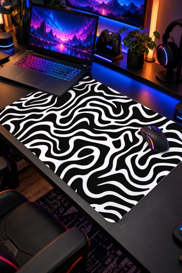 Zebra Drift 60x40 Gaming Mousepad Zebra Desen Dizüstü Gaming Mousepad