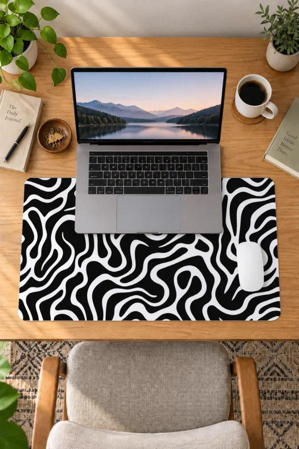 Zebra Drift 60x40 Gaming Mousepad Zebra Desen Dizüstü Gaming Mousepad