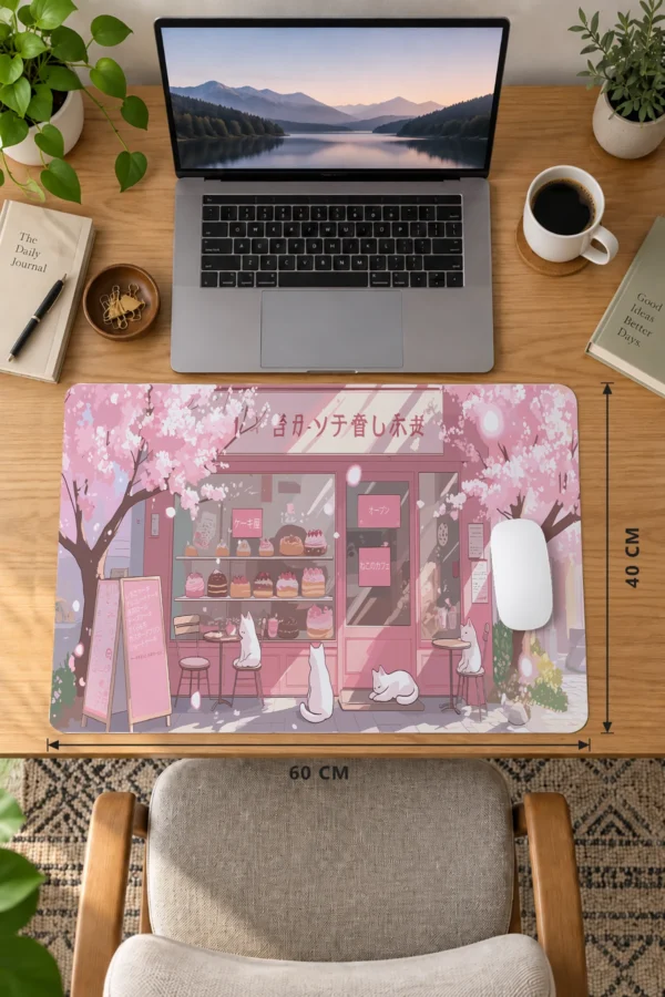 Sakura Cafe 60x40 Gaming Mousepad Sakura Cafe Dizüstü Gaming Mousepad