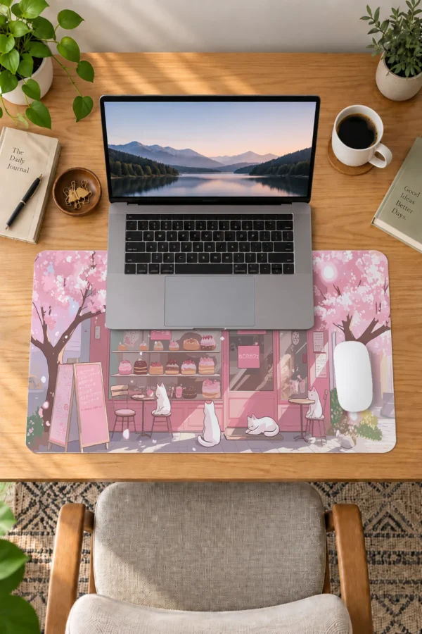 Sakura Cafe 60x40 Gaming Mousepad Sakura Cafe Dizüstü Gaming Mousepad