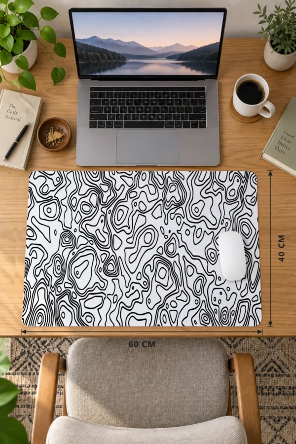 Monochrome Lines Dizüstü Gaming Mousepad