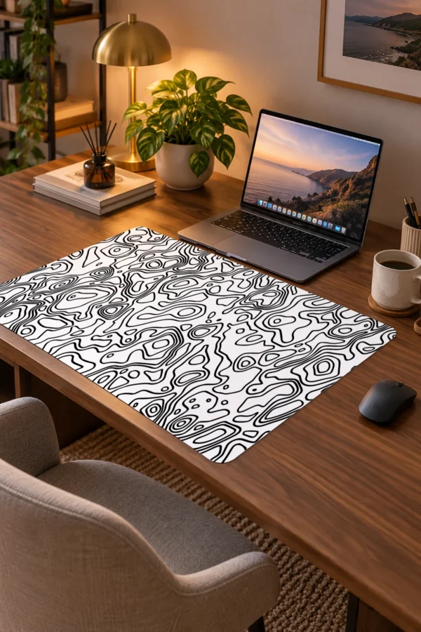 Monochrome Lines Dizüstü Gaming Mousepad