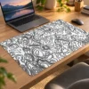 Monochrome Lines Dizüstü Gaming Mousepad