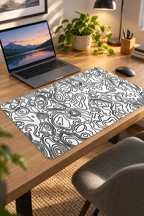 Monochrome Lines Dizüstü Gaming Mousepad