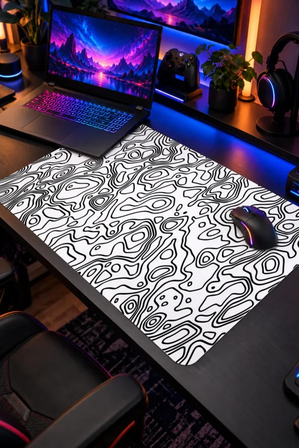 Monochrome Lines Dizüstü Gaming Mousepad