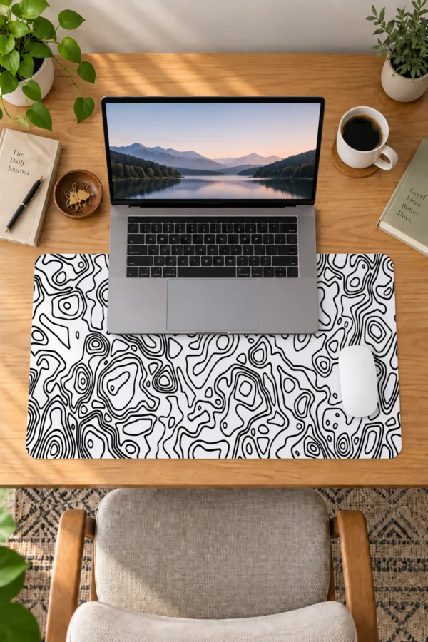 Monochrome Lines Dizüstü Gaming Mousepad