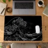 Kanagawa Line Art 60x40 Gaming Mousepad Kanagawa KK-14 Dizüstü Gaming Mousepad