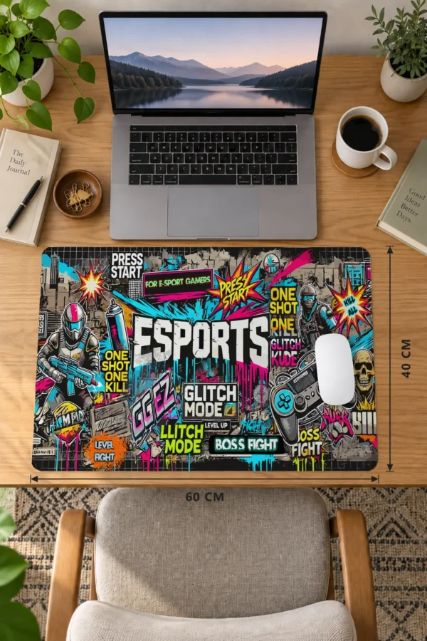 Glitch Mode Dizüstü Gaming Mousepad