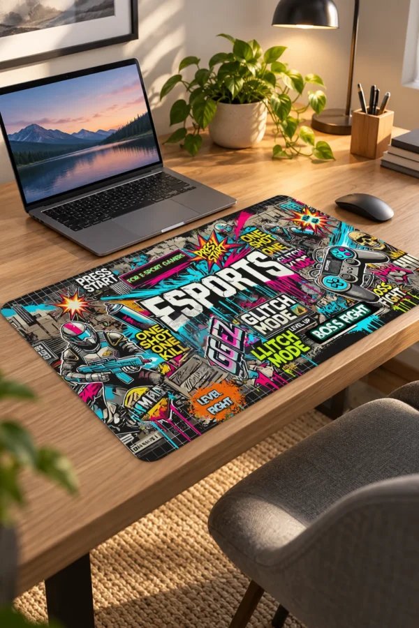 Glitch Mode Dizüstü Gaming Mousepad