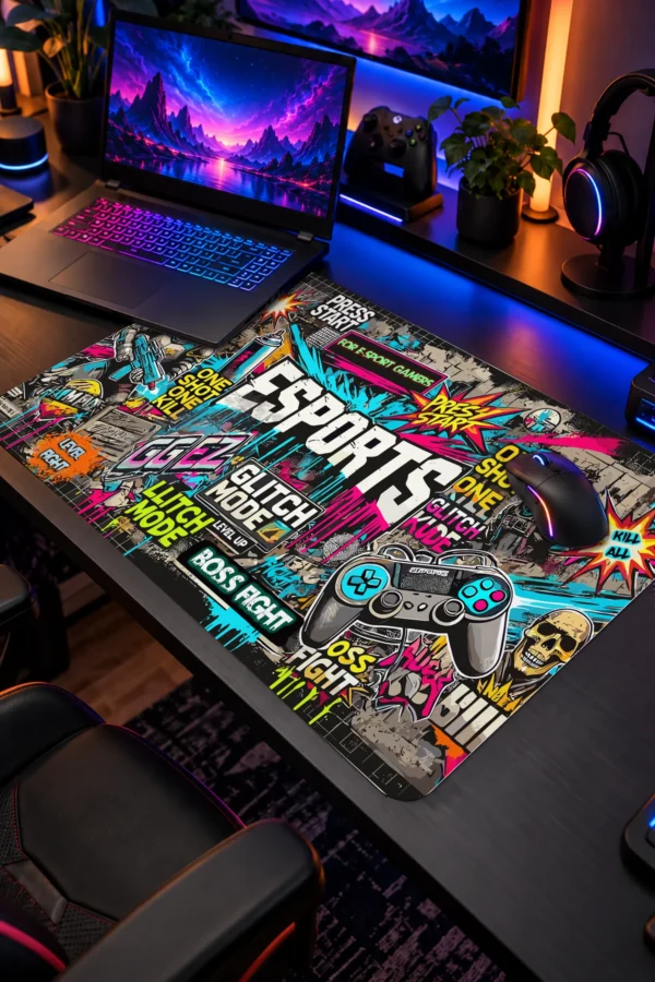 Glitch Mode Dizüstü Gaming Mousepad