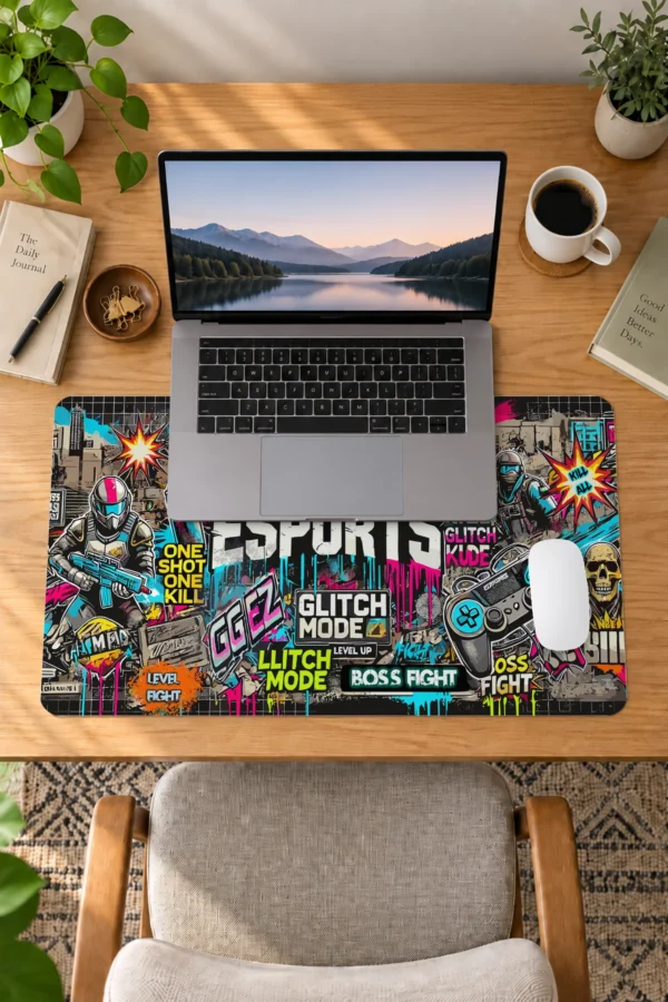 Glitch Mode Dizüstü Gaming Mousepad