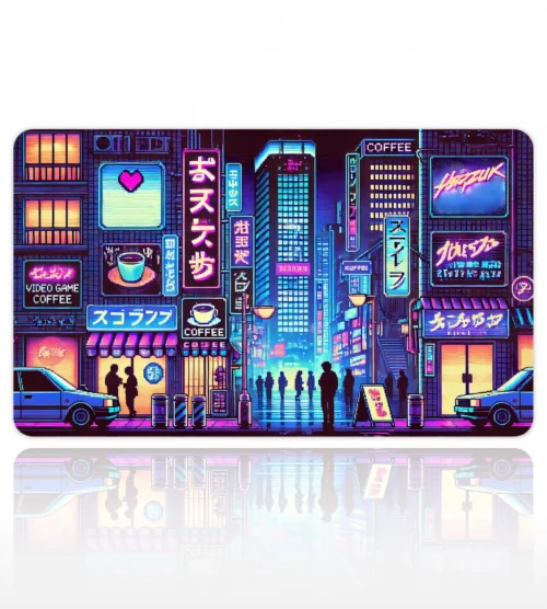 Neon Tokyo Nights 60x40 Gaming Mousepad Neon Tokyo Nights Dizüstü Gaming Mousepad