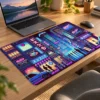 Neon Tokyo Nights Dizüstü Gaming Mousepad