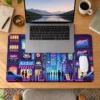 Neon Tokyo Nights Dizüstü Gaming Mousepad