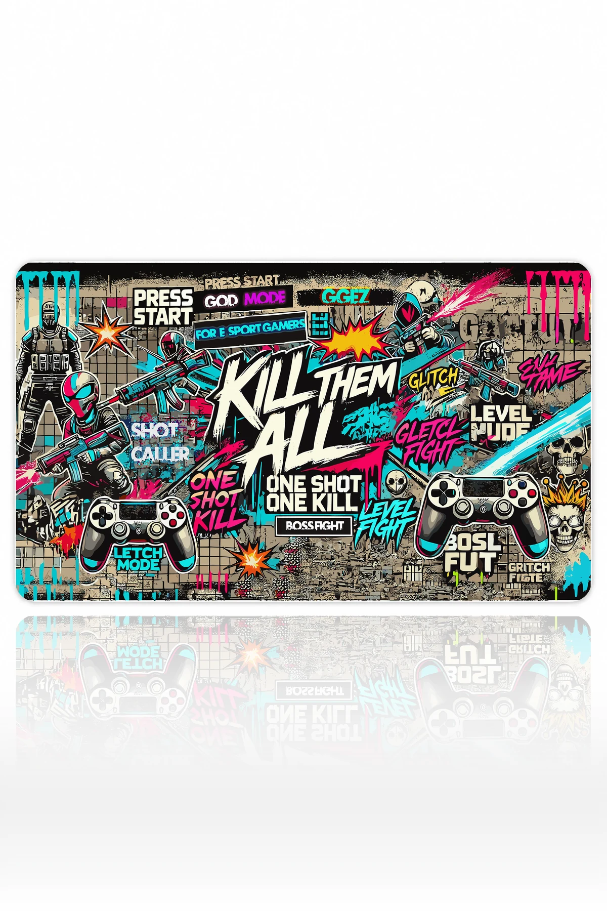 Kill Them All 60x40 Gaming Mousepad Kill Them All Dizüstü Gaming Mousepad