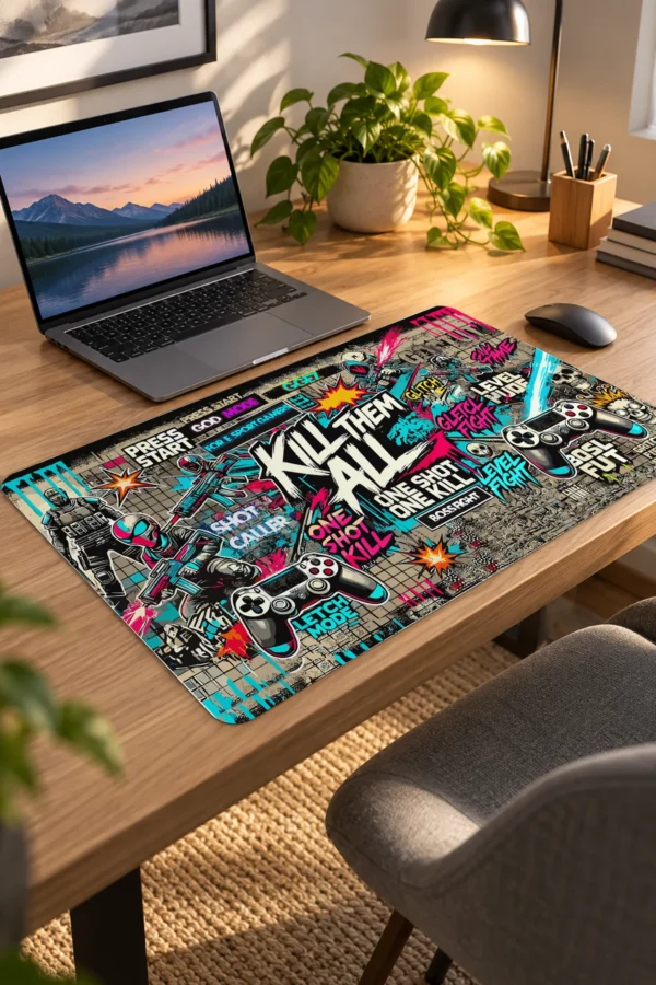 Kill Them All 60x40 Gaming Mousepad Kill Them All Dizüstü Gaming Mousepad