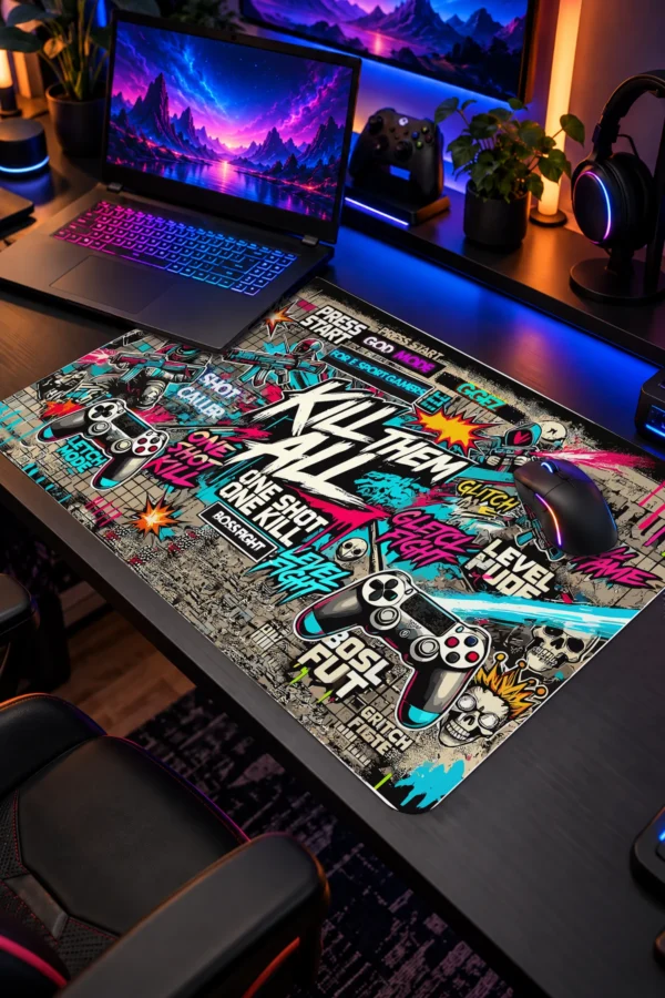 Kill Them All 60x40 Gaming Mousepad Kill Them All Dizüstü Gaming Mousepad