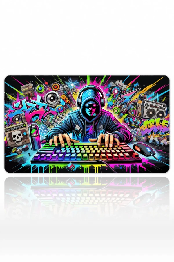 Cyber Graffiti Dizüstü Gaming Mousepad