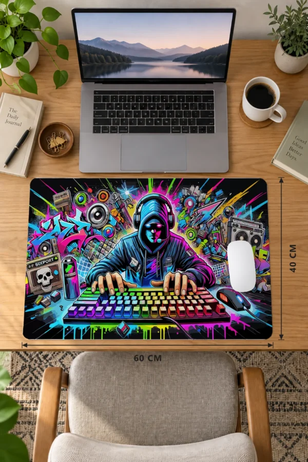 Cyber Graffiti Dizüstü Gaming Mousepad