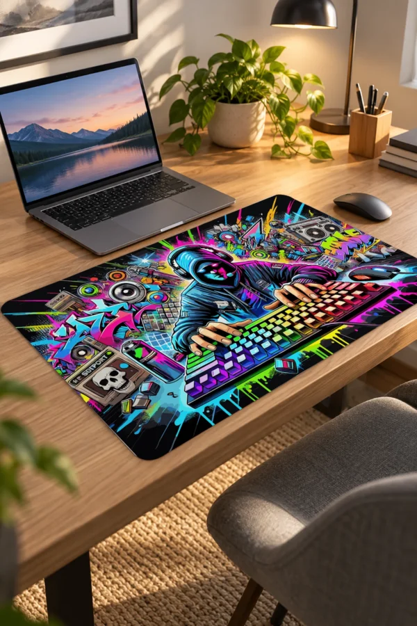 Cyber Graffiti Dizüstü Gaming Mousepad