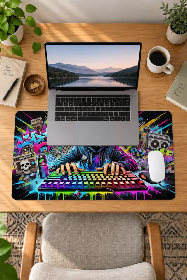 Cyber Graffiti Dizüstü Gaming Mousepad