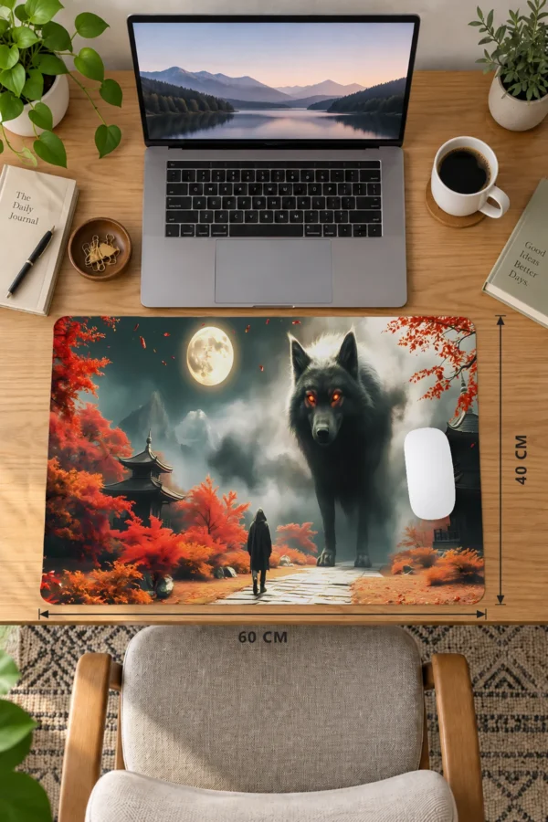Eclipse Wolf 60x40 Gaming Mousepad Eclipse Wolf Dizüstü Gaming Mousepad