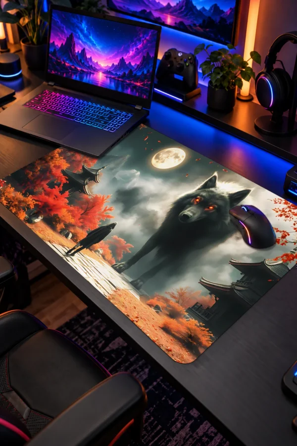 Eclipse Wolf 60x40 Gaming Mousepad Eclipse Wolf Dizüstü Gaming Mousepad