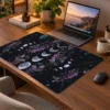 Night Flora 60x40 Gaming Mousepad Ay Evreleri Ve Mistik Çiçekler Temalı Tasarım Dizüstü Gaming Mousepad
