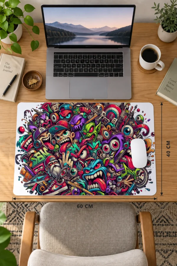 Graffiti Madness Dizüstü Gaming Mousepad