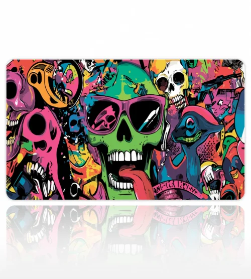 Neon Skull Riot 60x40 Gaming Mousepad Neon Skull Riot Dizüstü Gaming Mousepad